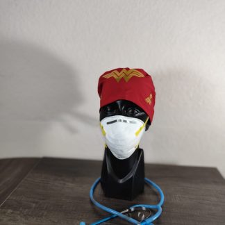 Gorro Quirúrgico Vinil Mujer Maravilla Rojo