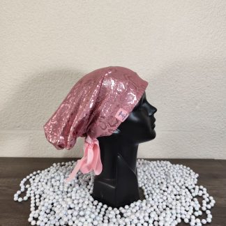 Gorro Quirúrgico Brilloso Foil Rosa Vibora