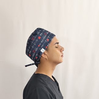 Gorro Quirúrgico de Cordones Latido De Corazón